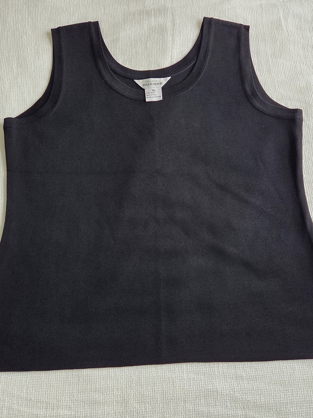 Misook Black W0mens' Scoop Neck Tank